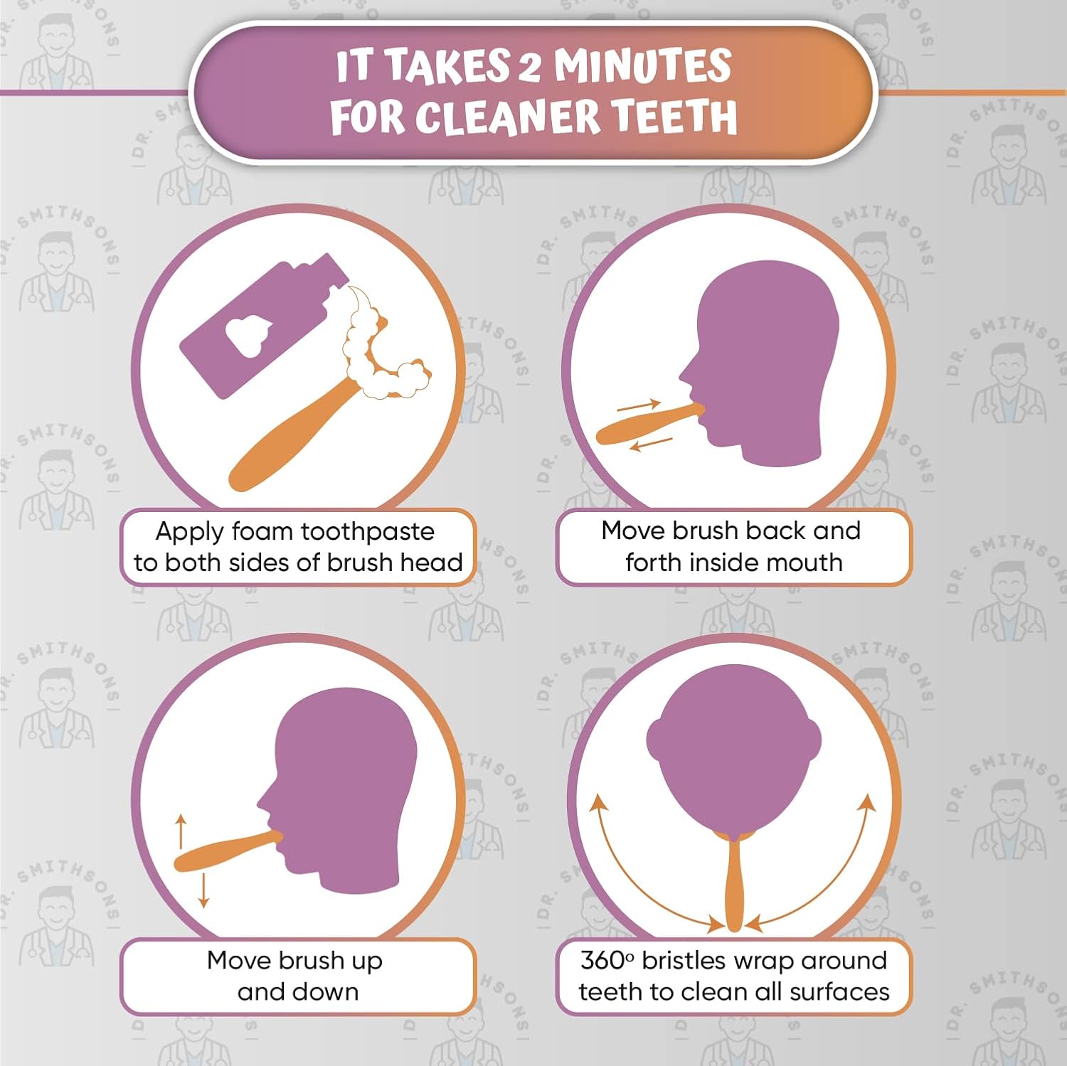 Kids' U Shaped Toothbrush Age 2-6 - Two Premium Soft Toothbrushes Come with 2 Travel Cases - Sensory Toothbrush - Round Silicone Toothbrush Head Makes Brushing Fun & Easy - 1 Purple, 1 Yellow