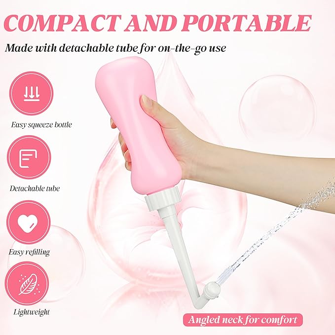 Deepdeem Postpartum Care Bottle – Reusable Peri Bottle for Women, 16.9 Oz Portable Vaginal Douche with Upside Down Design for Travel & Home, Cleansing After Birth, Hygienic Personal Hygiene Tool