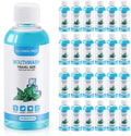 100 pcs Travel Size Mouthwash Bulk, 80ml/2.7fl oz, Fresh Mint Portable Mini Mouthwash Individual Bottles for Travel Toiletry Kits