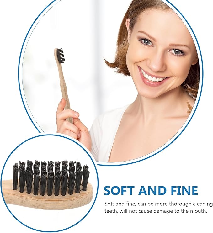 4pcs Soft Toothbrushes with Gentle Bristles for Oral Cleaning Portable Travel for Home Guest Rooms and Hotel Use Eco-Friendly Material