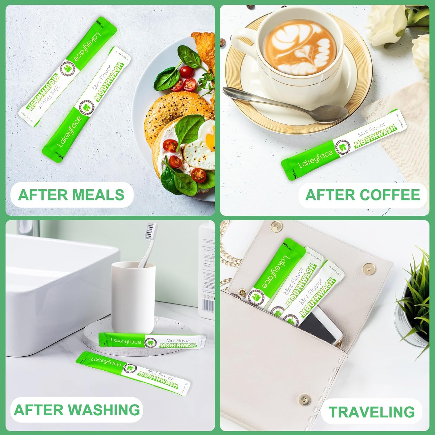 Mouthwash, 30 Packets Travel Mouth Wash for Adults, Alcohol Free, Mini Mouthwash for Travel Essential, TSA Approved Mouthwashs Bulk Pocket Size On The Go,Mint,11ml/0.37FL.OZ Each