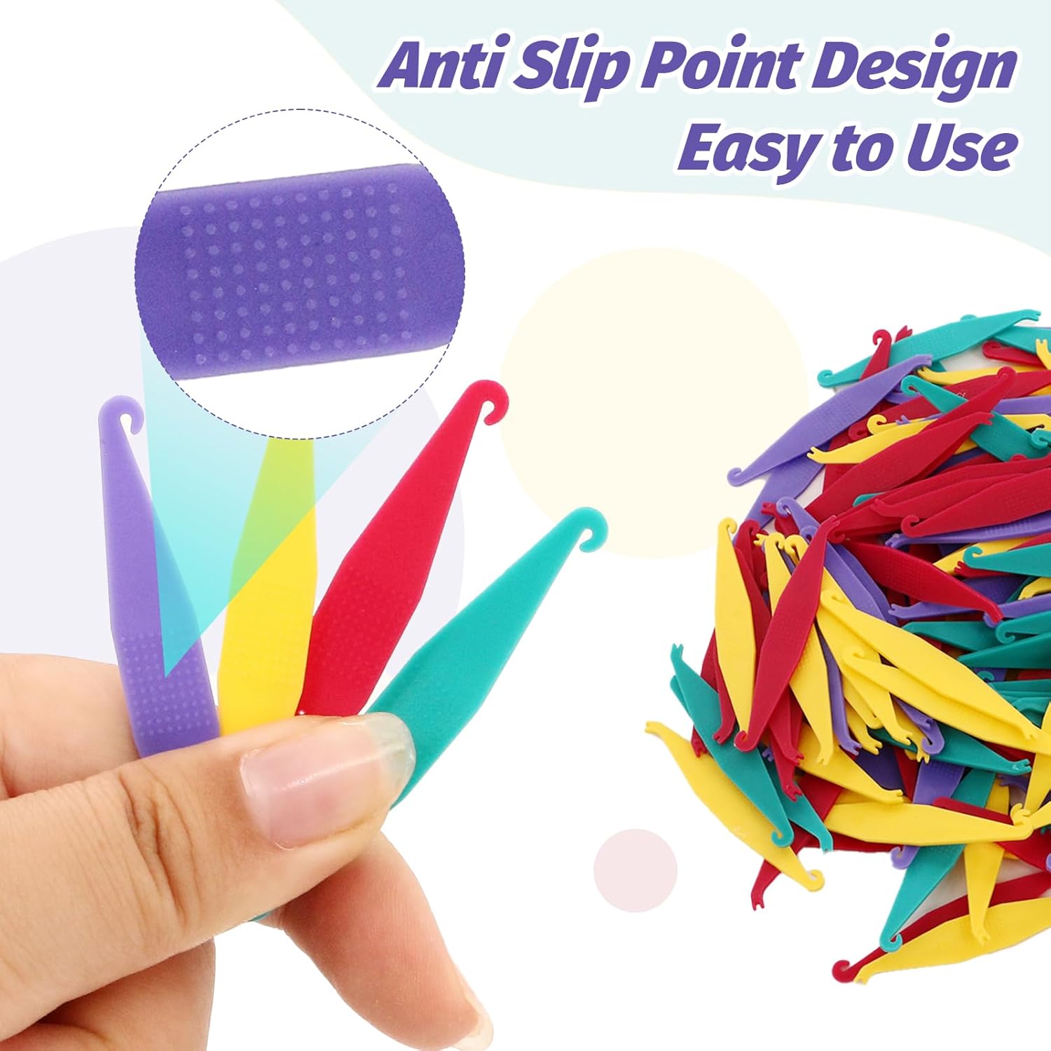 160PCS Colorful Braces Rubber Band Tool, Disposable Plastic Orthodontic Rubber Bands Tool Dental Elastic Rubber Bands Placers for Braces,Braces Removal KitBraces Rubber Bands Tool Braces Tools