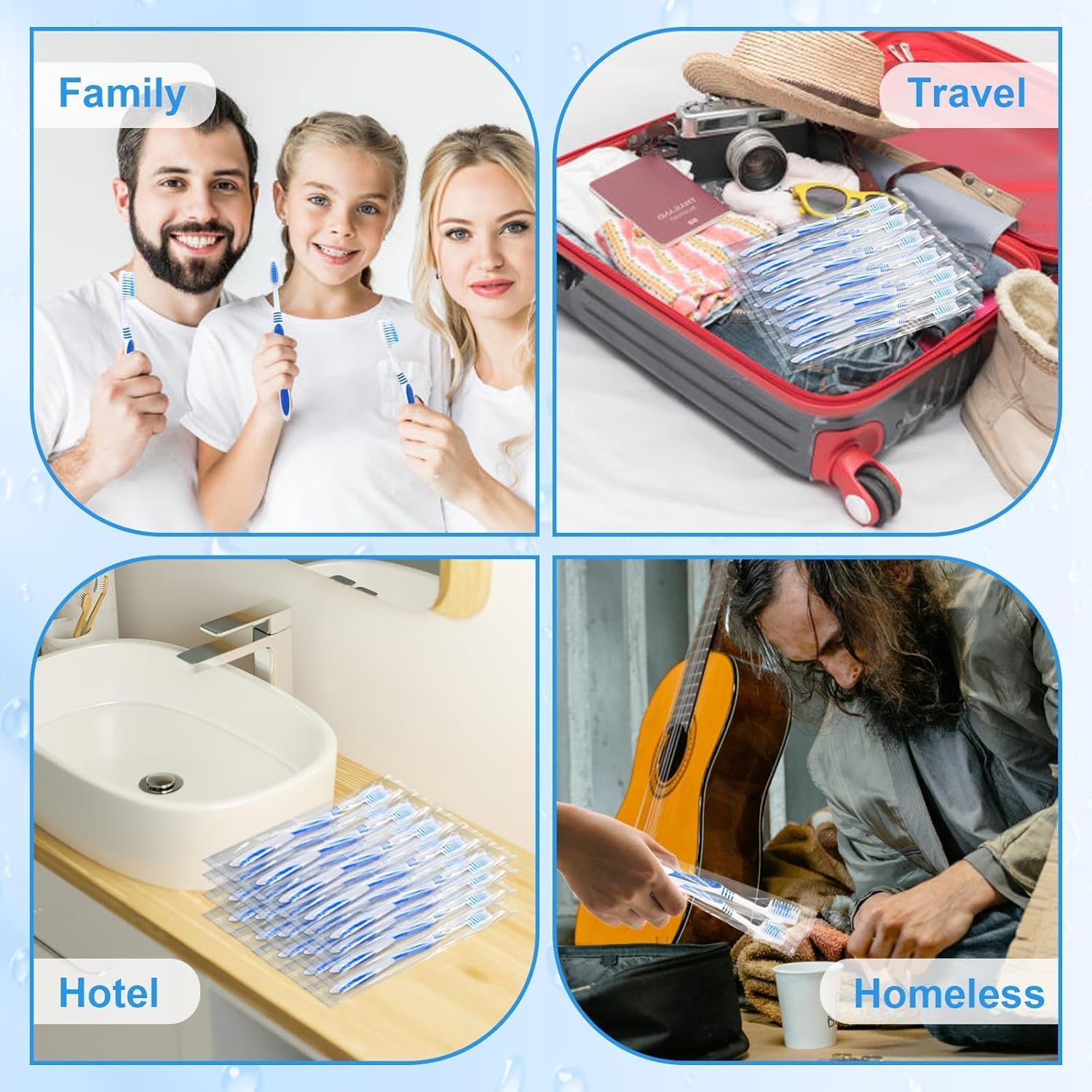 Bulk Toothbrushes 30 Pack Colorful Individually Wrapped Disposable Soft Large Brush Head Ergonomics Handle Oral Set for Adults Kids Travel Hotel OCC Airbnb Dentist (30)