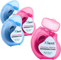 Expandable Floss Treated with Activated Charcoal with Xylitol and Natural Plant Based Wax |Fresh Mint Flavor | 50 Meter (4 Count)