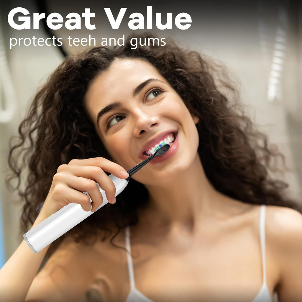 Toptheway Replacement Toothbrush Heads Compatible with Philips Sonicare Protectiveclean Dailyclean Plaque Control Electric Toothbrush 4100 5100 5300 C2 W2 G2 Black, 10 Pack