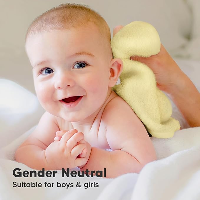 6-Pack Baby Washcloths - Soft Absorbent Viscose from Bamboo Wash Cloths for Babies, Kids, Toddlers, Infant, Newborn Bath Towels, Gentle on Sensitive Skin, 10x10 Reusable Face Towels (Sunshine)