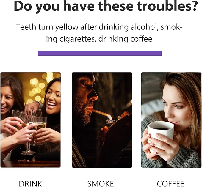 Purple Toothpaste for Teeth Whitening & Enamel Safe - Non-Invasive & Fluoride-Free Formula - Color-Correcting Serum for a Brighter Smile - Neutralizes Yellow Stains-1.69oz