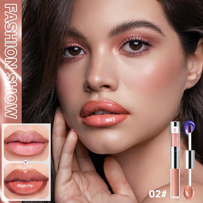Peel Off Lip Liner & Gloss Stain in Warm Caramel –Tattoo-Like Peel Off Lip Stain Liner + Hydrating High Shine Nude Lip Gloss, Long-Lasting Waterproof Smudge-Proof Duo for Natural Warm Nude Lips 2