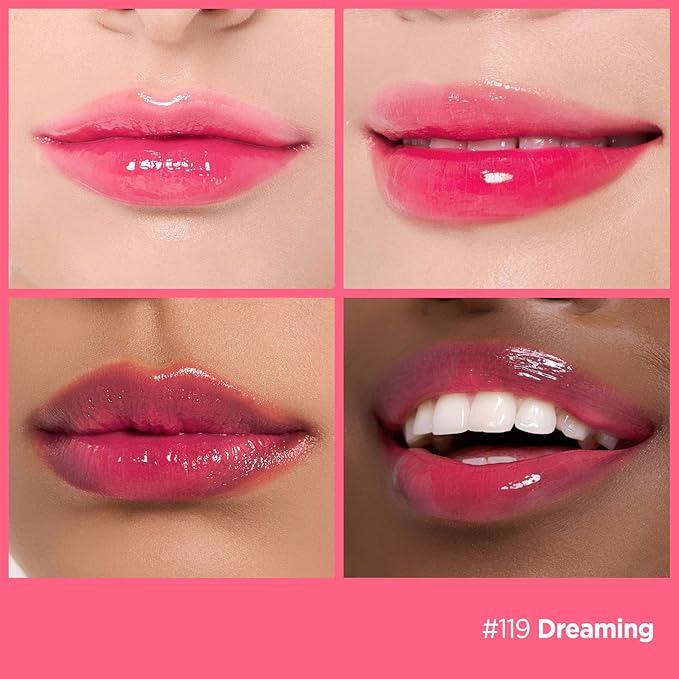 Laka Fruity Glam Lip Tint Mini, 1.9g/0.07oz, Glowing Lip Stain with Wide Color Spectrum, Hydrating & Lightweight Texture, Long-Lasting Bold Stain, Non-Sticky, Vegan, K-Beauty (#119 Dreaming)