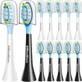Sonicare Replacement Heads, Electric Toothbrush Replacement Heads Compatible with Philips Sonicare - 12 Pack (6 White+ 6 Black)