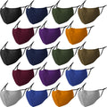 18 Pack Reusable Cloth Face Masks Washable Cotton Face Mask Adjustable Breathable Fabric Mask
