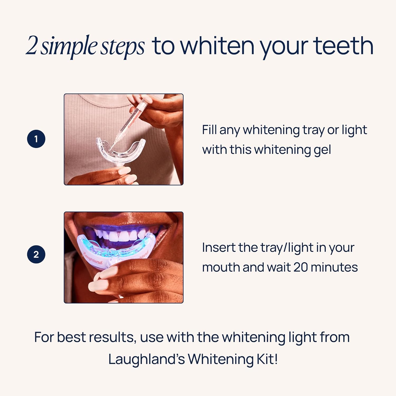 Laughland Super Strength Teeth Whitening Gel 3 Pack, Tooth Whitener, 11% Hydrogen Peroxide, Glycerin, Aloe Vera & Mint, at Home Dental Care, Travel Friendly, 6 Treatments