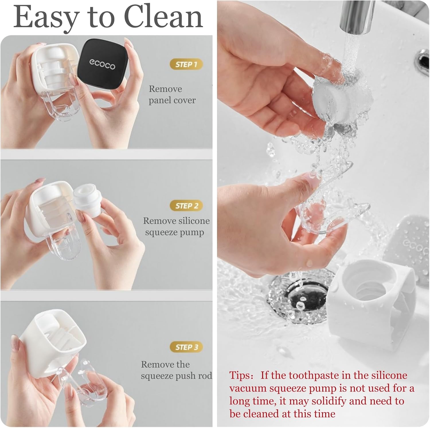 2 Pcs Toothpaste Dispensers Semi-Automatic Toothpaste Hands Free Squeezer Holder for Kids and Adults, Self-Adhesive Sticker Wall Mount Toothpaste Squeezer for Family Bathroom