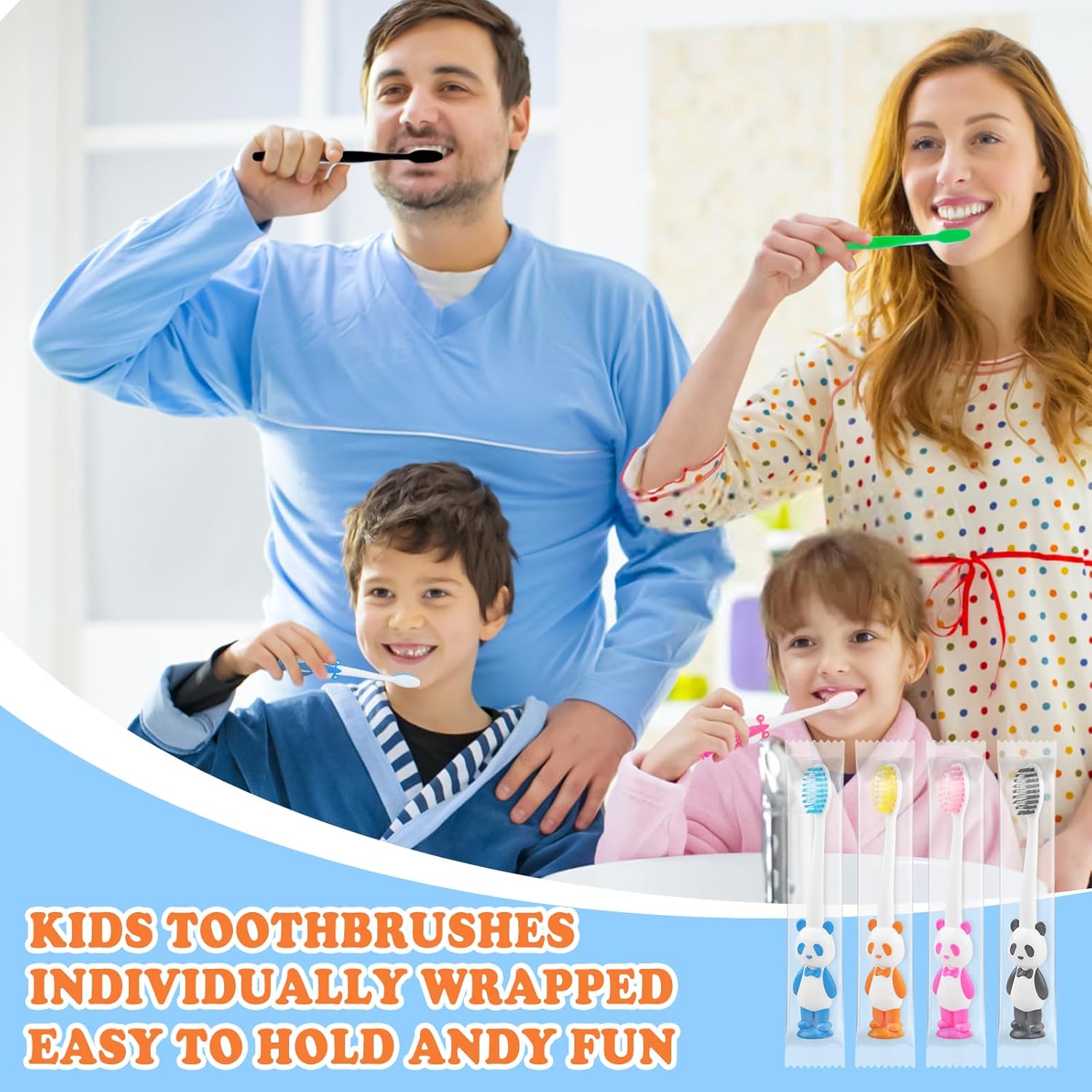 Disposable Toddler Toothbrush Kids Bulk Pack of 100,Suction Cup Bulk Children Toothbrushes for Kid Age 2+ Individually Wrapped Animal Toothbrush for Boys,Girls,for Home,School,Camp,Daycare,Travel