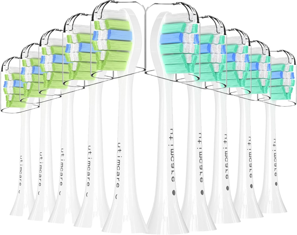 Replacement Toothbrush Heads Compatible with Philips Sonicare Electric Toothbrushes, Electric Brush Head Refills Fit for Philips Sonic Care snap-on Handles, 10Pack
