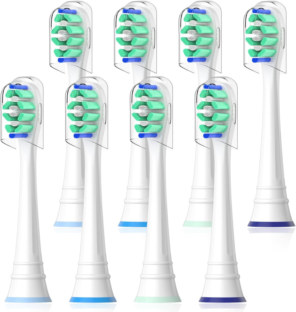 Replacement Heads Compatible with Sonicare Toothbrush, Replacement Brush Head for Philips Sonicare Electric Toothbrush 4100 5100 6100 9900 C2 W3 and More Snap-on Handles White