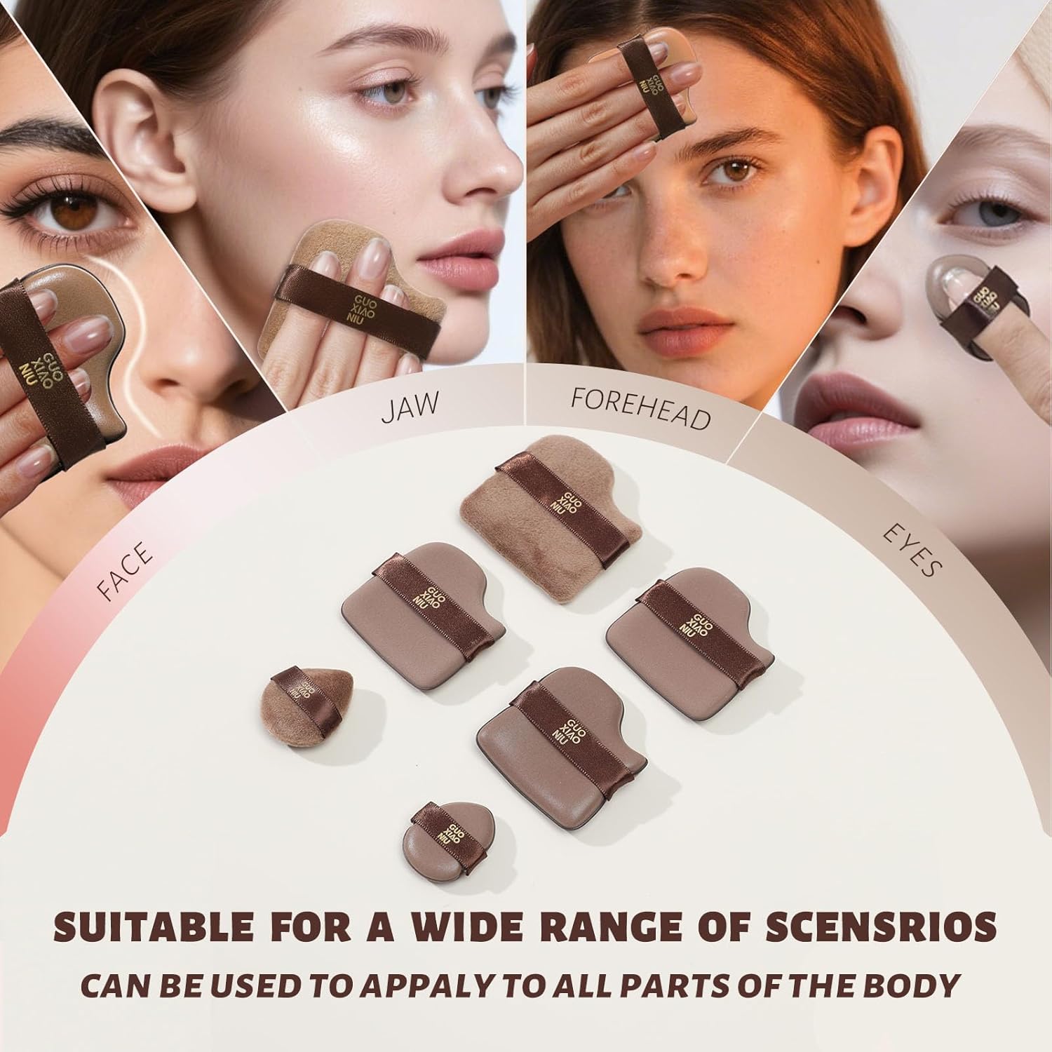 12Pcs Powder Puffs Set With 2 Cases, Makeup Powder Puff, Velour Makeup Puff, Setting Powder Puff, Reusable & Washable, Ideal For Foundation, Powder Cream, Setting, Christmas Gifts For Women