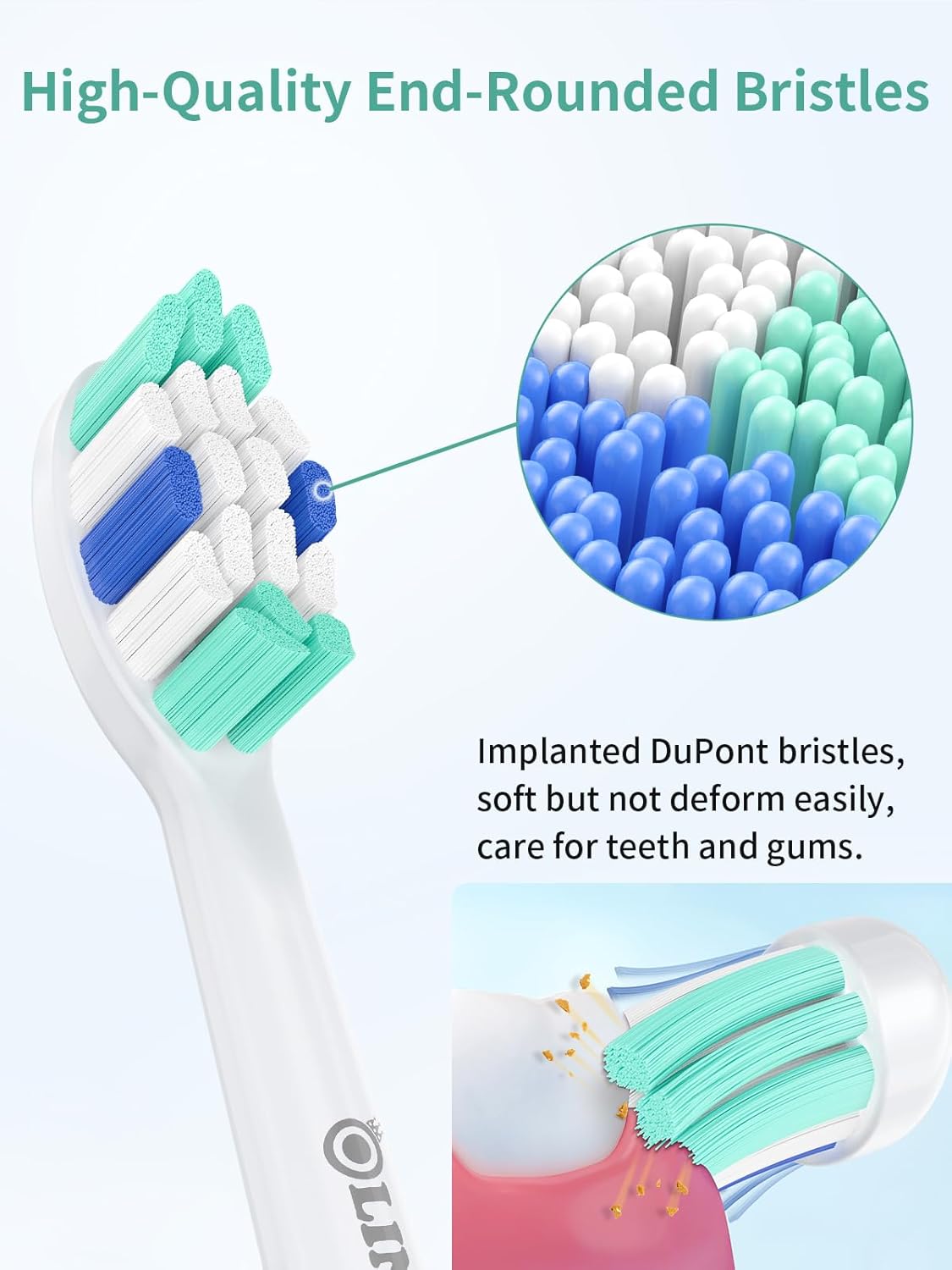 Replacement Brush Heads for Philips Sonicare Toothbrush Handles Toothbrush Heads for Sonicare (Pack of 8)