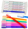 100 Pcs Disposable Pre-Pasted Toothbrushes Individually Wrapped Pre Pasted Toothbrush | Single Use Waterless Tooth Brush for Hotel, Camping, Homeless Gift