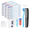 100 Kits Basic Toiletry Kits Homeless Personal Hygiene Kit Bulk Homeless Care Package Supplies Travel Toiletry Kit Homeless Hygiene Kit Bulk for Men Women Disposable Toiletry Kit(10-IN-1)