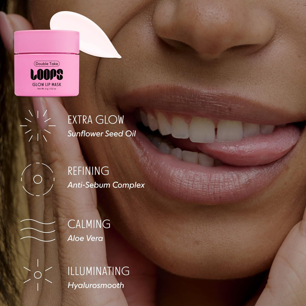 LOOPS Double Take Ultra Hydrating Mini Lip Mask - Soften, Sooth, and Replenish Hydration Beyond the Surface - Lip Balm - Gifts for Women
