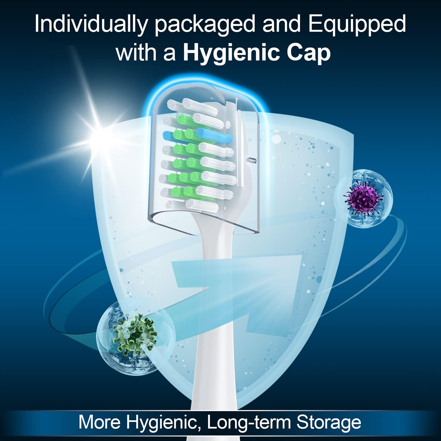 Replacement Toothbrush Heads 10 Pack Only for AquaSonic Duo and for Home Dental Center,5 Black+5 White，Not for AquaSonic Other Series