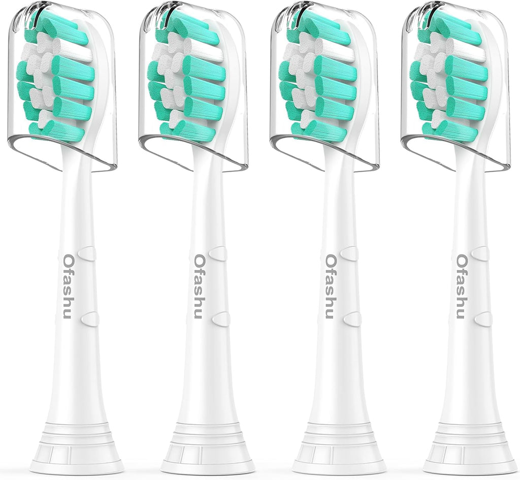 Electric Toothbrush Replacement Heads Compatible with Philips Sonicare ProtectiveClean 2 Series Plaque Control 4100 5100 6100 9024 6064, White, 4 Sonic Brush Head