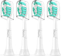 Electric Toothbrush Replacement Heads Compatible with Philips Sonicare ProtectiveClean 2 Series Plaque Control 4100 5100 6100 9024 6064, White, 4 Sonic Brush Head