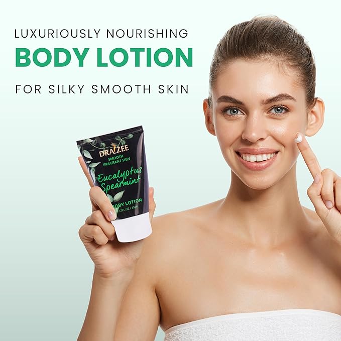 Draizee Luxury Spa Gifts for Women – 8 Pc Eucalyptus Spearmint Bath & Body Set with Bubble Bath, Lotion, Body Butter & More – Self Care Gift Basket for Wife, Mom, Girlfriend