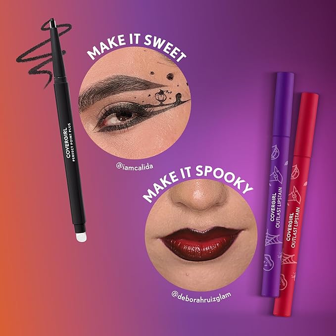 CoverGirl Outlast, Pumpkin Carving, Lipstain Halloween Limited Edition, Transfer-Proof, Non-Drying, Lightweight, Buildable, 0.05oz