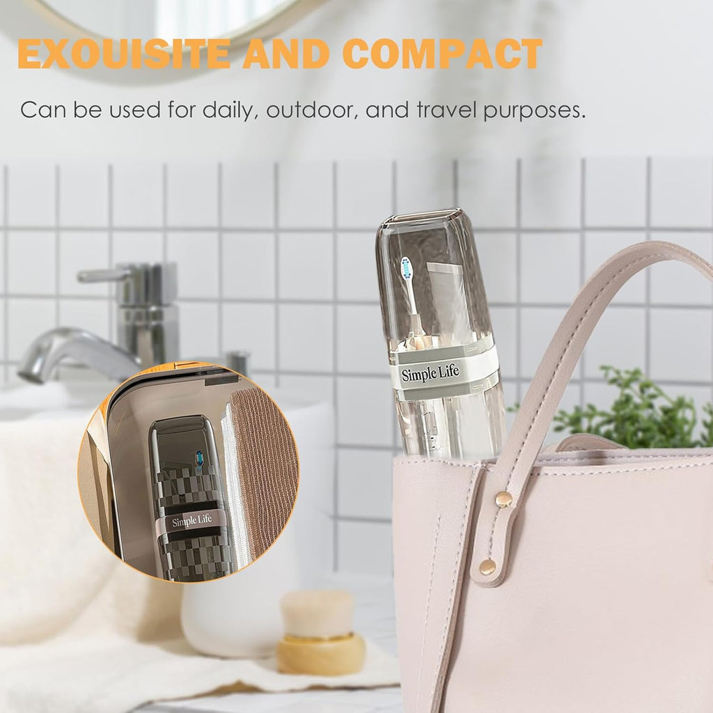 Toothbrush Holders Travel, Travel Toothbrush Holder, Toothbrush Holder with Cover, Portable Toothbrush Case and Carrier, Ideal for Bathroom, School, and Business Travel Needs (Black)
