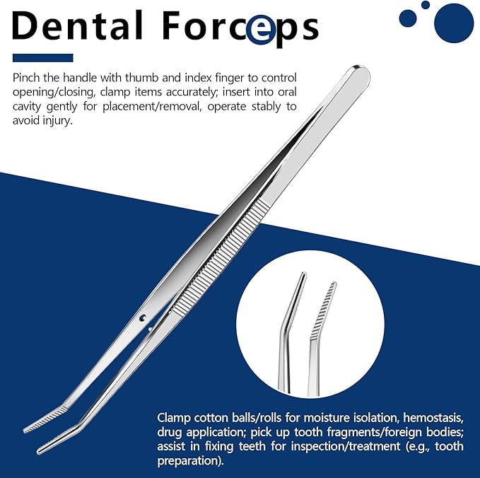 Niura Dental Tools Kit – 6 PC Teeth Cleaning Tools with Dental Mirror, Pick, Spatula, File & Forceps – 304 Stainless Steel Oral Care Set with Storage Bag