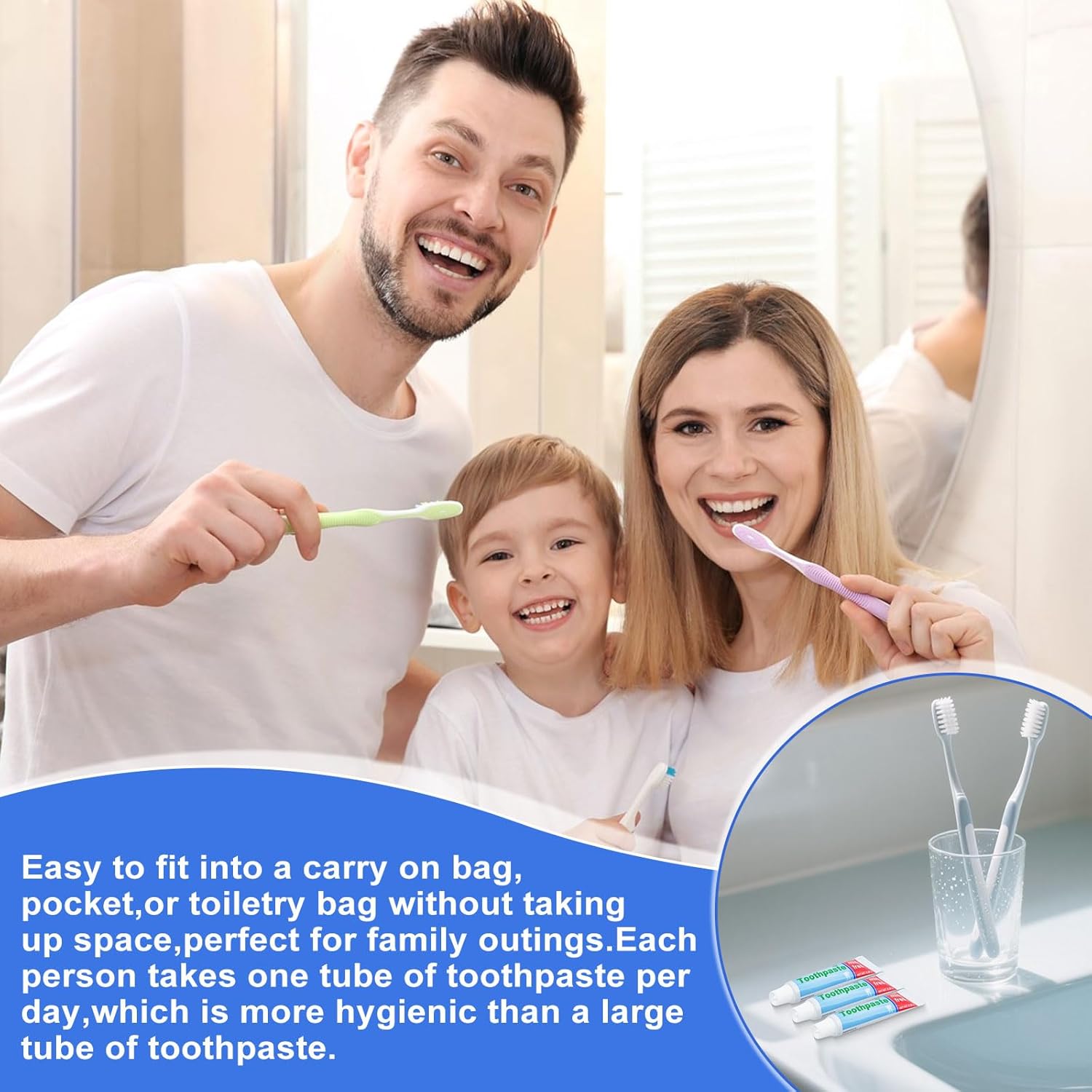 0.28oz Small Toothpaste Travel Size Bulk,Mini Toothpaste Travel,Mint Scent TSA Compliant for Hotel Camping Gym Office School Homeless 120