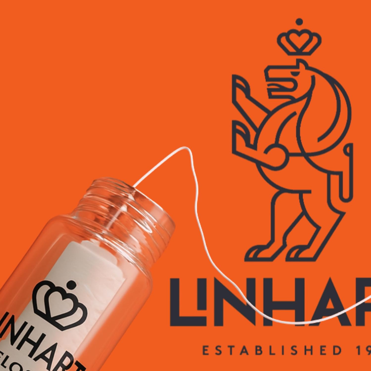 Linhart Dental Microfiber Dental Floss – 25m Eco Refillable Glass Bottle – Mint & Xylitol – Gentle, Non-Tearing, Dentist Designed – Sustainable, Vegan, BPA-Free, Freshens Breath Naturally