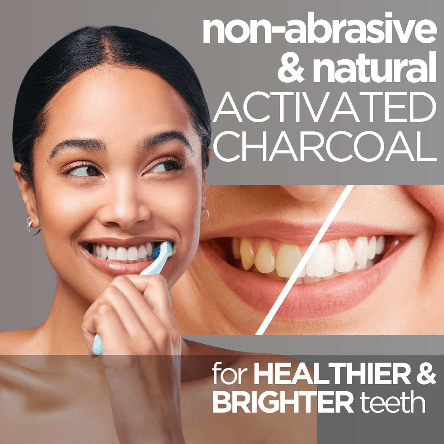 Wellnesse Activated Charcoal Whitening Toothpaste with Xylitol, Fluoride-Free Hydroxyapatite Black Charcoal Toothpaste for Adult Fresh Breath, Natural Teeth Whitening, Mint Flavor, 4 oz (Pack of 1)