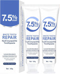 2pcs 7.5% Hydroxyapatite Toothpastes for Enamel Protection and Tooth Strengthening, 7.5% Nano Hydroxyapatite Toothpaste White Tooth Repair, Fluoride-Free, Gentle Mint, Fresh Breath