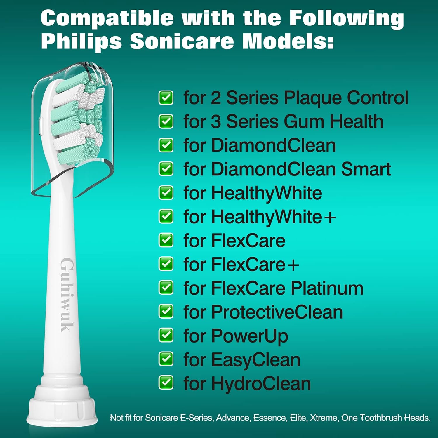 Replacement Toothbrush Heads for Philips Sonicare: Electric Toothbrush Replacement Heads Compatible with Sonicare Plaque Control ProtectiveClean 4100 5100 6100 C2 G2 W2, 8 Pack