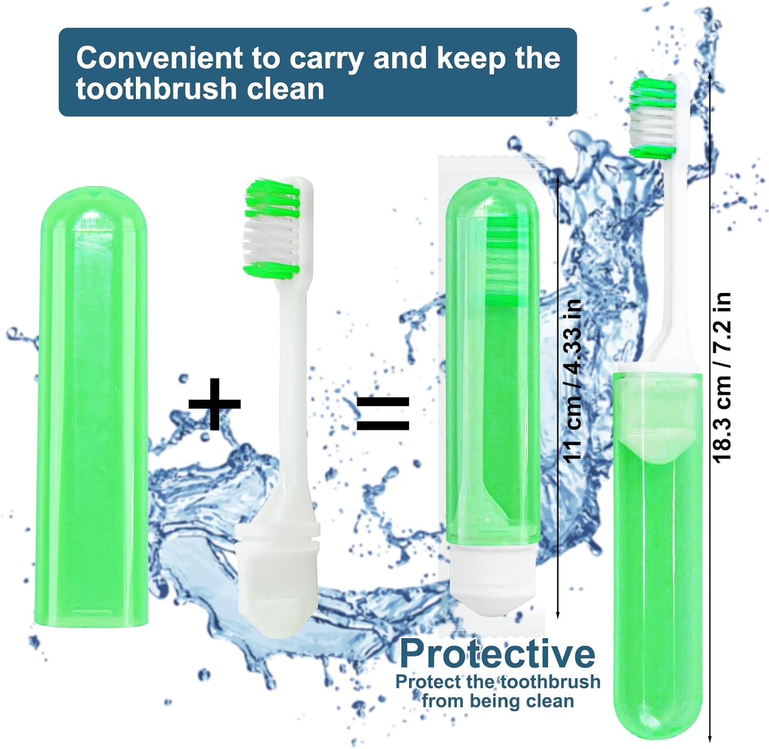 Travel Size Toothbrush Bulk Disposable Toothbrushes Individually Wrapped ,Mini Toothbrush With Toothbrush Cover Folding Toothbrushes Camping Toothbrush for Camping,Hiking,Traveling,School (300)