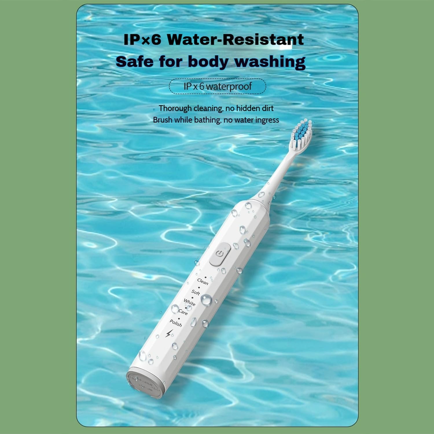 Electric Toothbrush for Adults, 5 Modes USB Rechargeable with 2 Extra Brush Heads, 66000 RPM Sonic Toothbrush with 2-Minute Timer, IPX7 Waterproof, Soft Bristles (White)