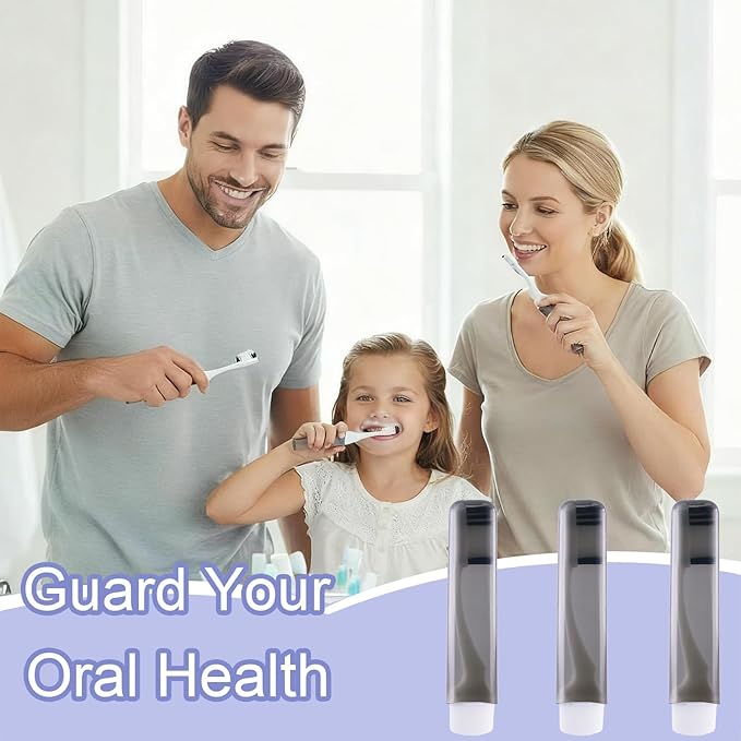 8Pcs Foldable Travel Toothbrush Set with Case, Soft Bristles Mini Compact Portable Folding Toothbrush, Individually Wrapped Small Toiletry Essential for Camping Trips (Black)