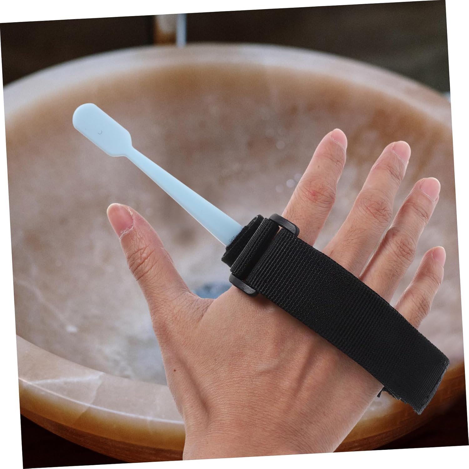 Hemoton Toothbrush Adaptive Holder and Hand Strap for Disabled and Elderly Soft Bristles for Comfortable Cleaning Material for Use Brushing Aid for Oral Care