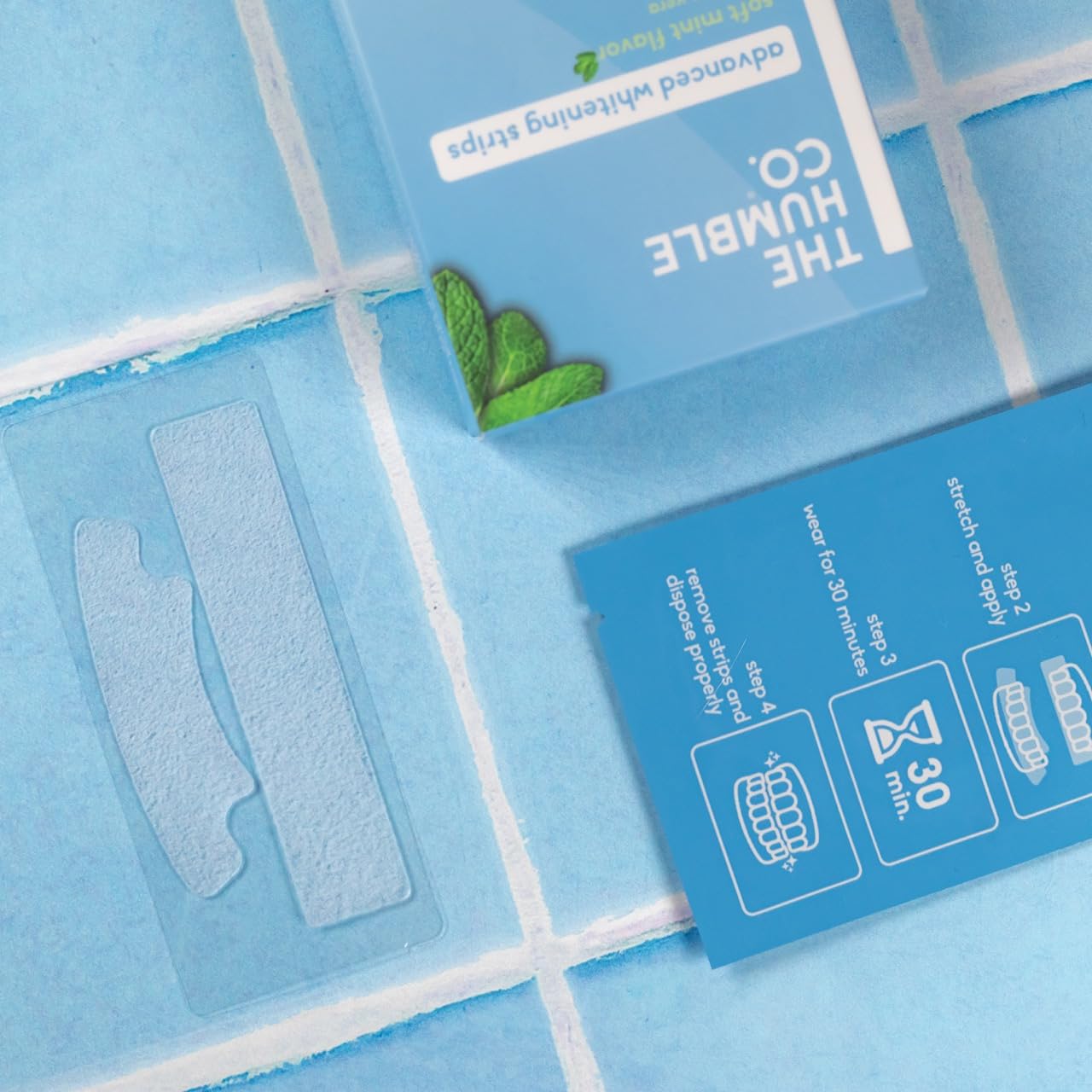 The Humble Co. Advanced Whitening Strips – Sensitive Teeth Whitening Strips, Enamel Safe and Peroxide Free for Sensitive Teeth, Vegan and Cruelty Free (14 Treatments, 28 Count)