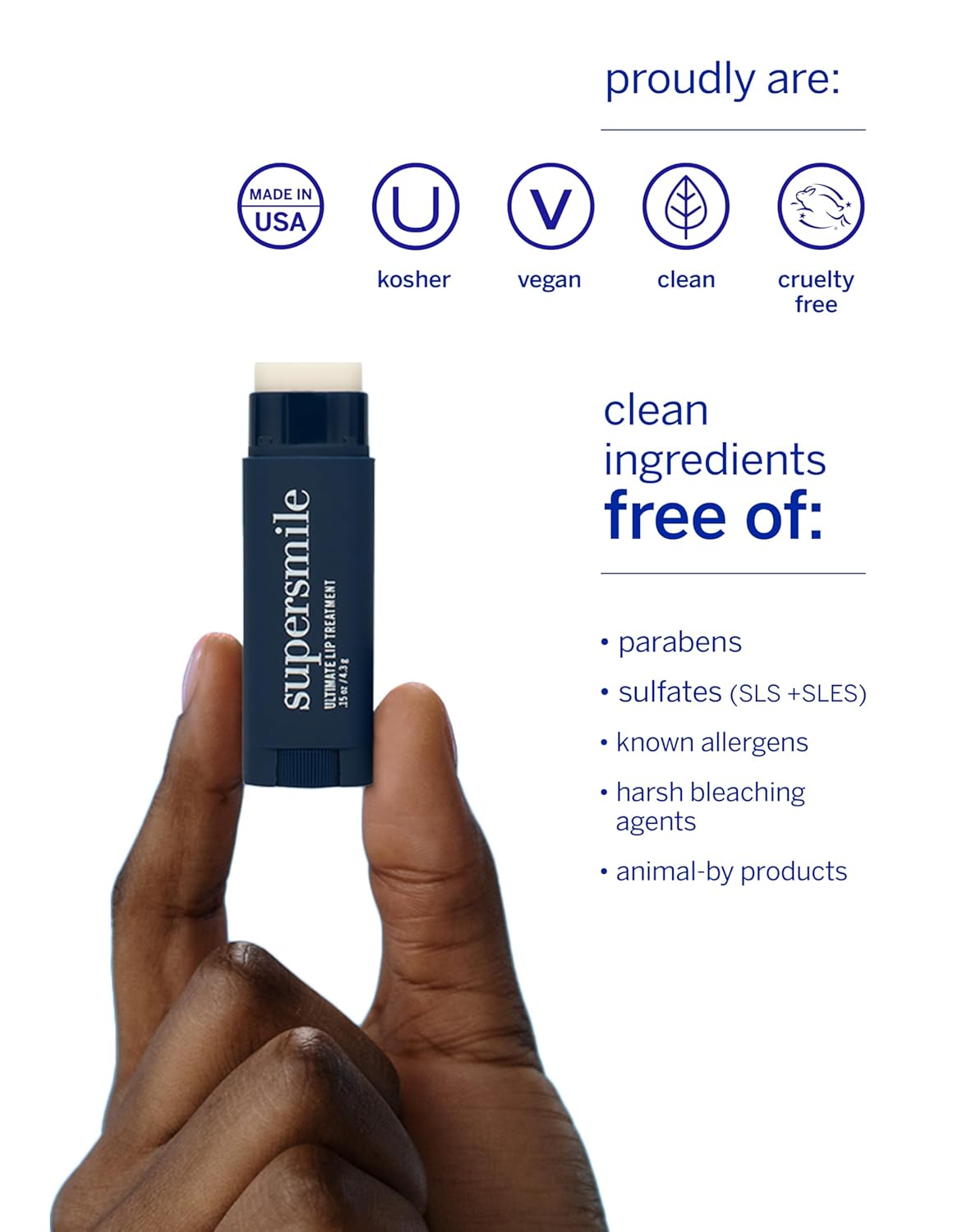 Supersmile Ultimate Lip Treatment - Healing for Dry, Cracked Lips - Nourishing Lip Balm with Collagen & Shea Butter - Hydrating Lip Plumper & Soothing Lip Moisturizer (Pack of 2)