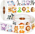 1200 Pcs Animal Stickers for Kids 2 Roll Nature Stickers Cute Roll Sticker Bulk for Teacher Reward School Supplies Incentives (16 Styles)