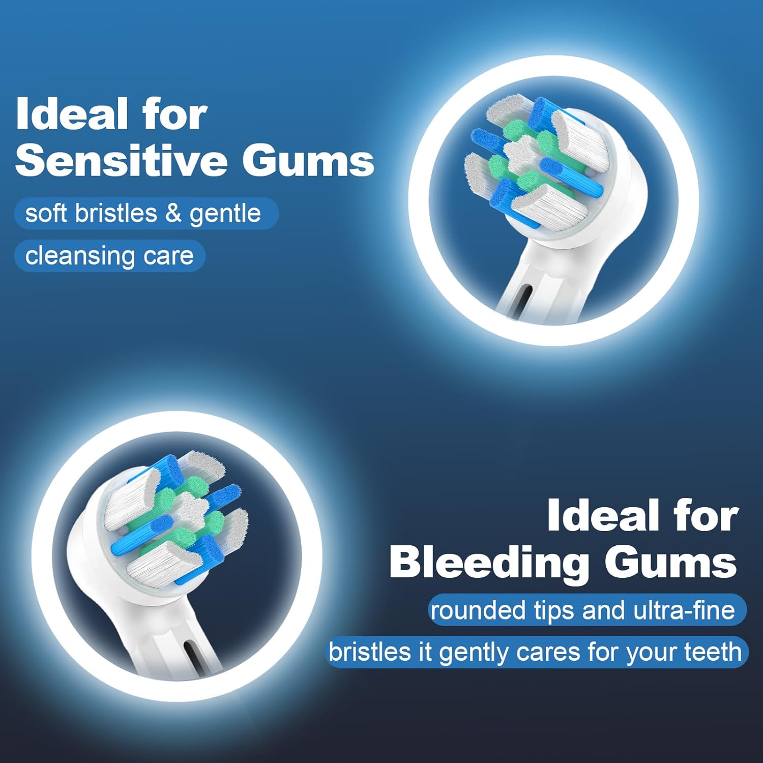 8 PCS IO Replacement Heads Compatible with Oral B IO 2/3/4/5/6/7/8/9/10/Deep Clean Series Electric Toothbrush, Brush Heads Compatible with Oral B IO for Teeth Cleaning (White)