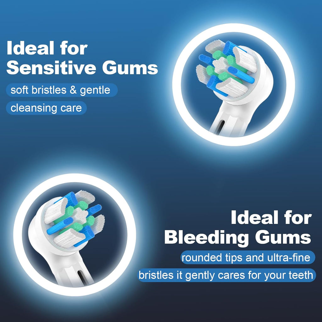 10 PCS IO Replacement Heads Compatible with Oral B IO 2/3/4/5/6/7/8/9/10/Deeep Clean Electric Toothbrush, Toothbrush Brush Heads Compatible with Oral B IO for Teeth Clean (Black/White)