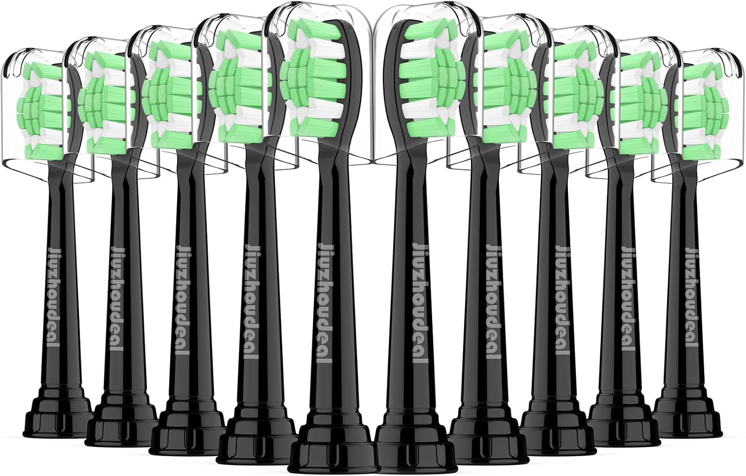 Replacement Heads for Philips Sonicare Toothbrush, Replacement Brush Heads Compatible with Phillips Sonicare Electric Toothbrush, 10-Pack, Black