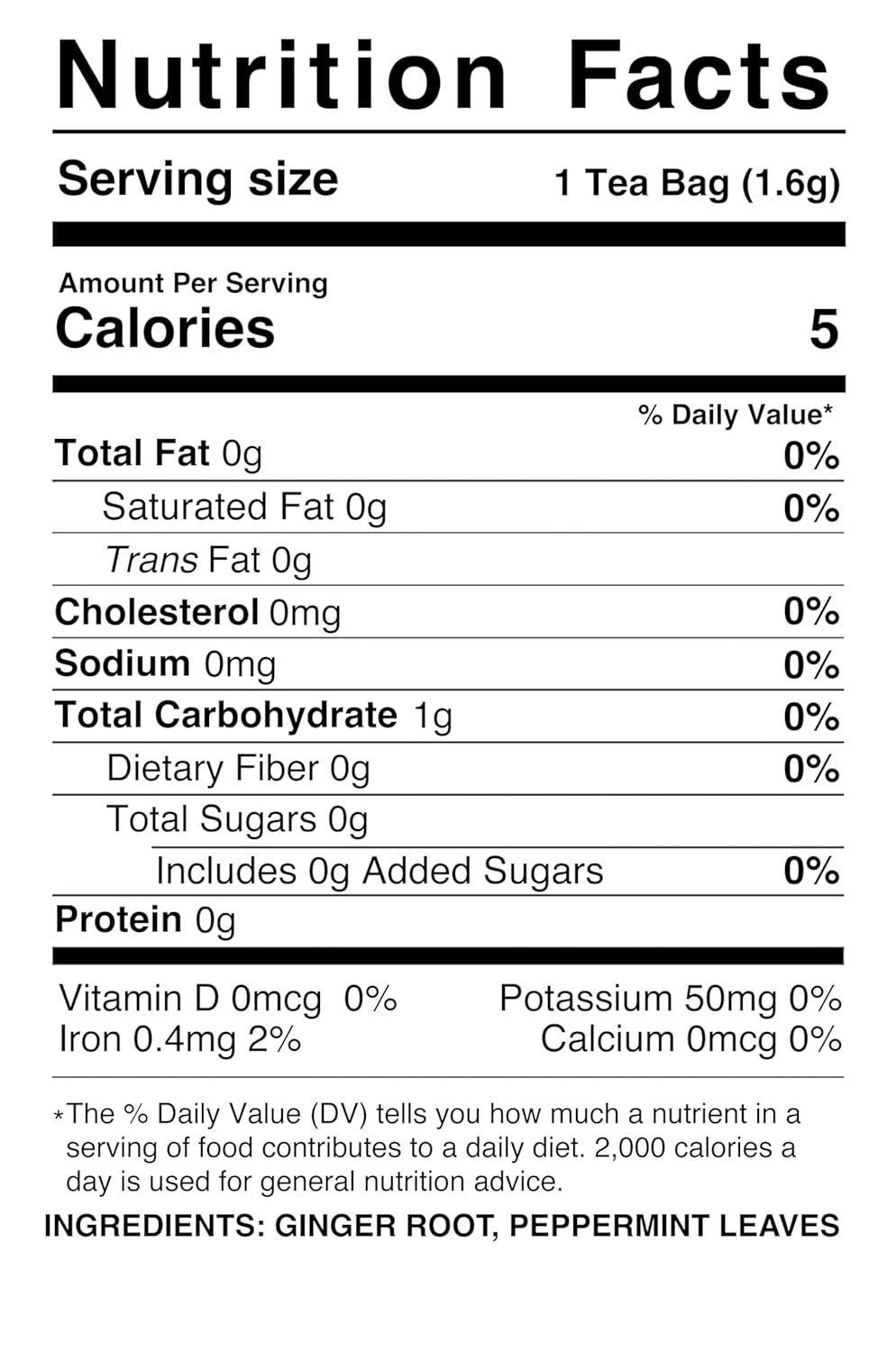 Grace Special Select Ginger & Mint Tea Bags 1.34oz - 2 Pack - All Natural Herbal Tea & Caffeine Free - Herbal Tea Bags - 48 Count