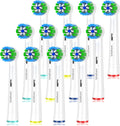 Precision Replacement Toothbrush Heads Compatible with Braun Oral b 7000/Pro 1000/3000/8000/9600/ 5000/Genius and Smart Electric Toothbrush (White-12pcs)