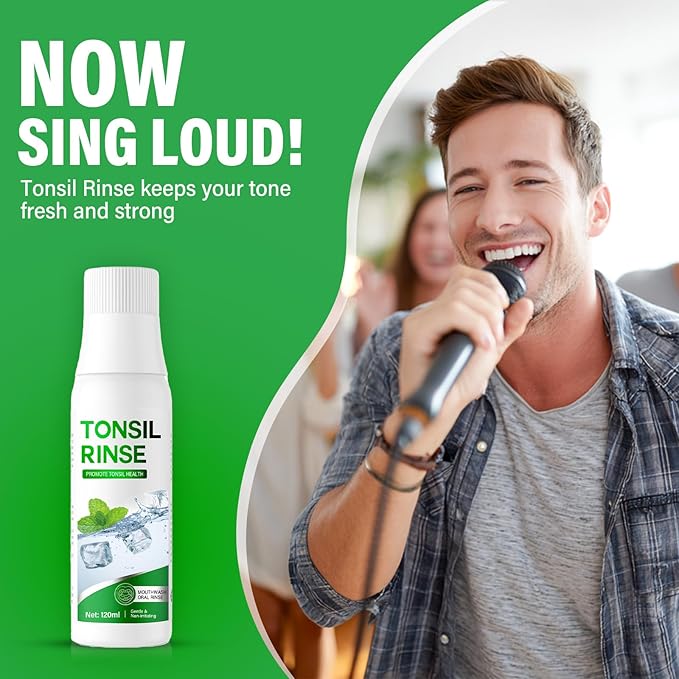 Tonsil Stone Remover, Natural Oral Rinse Liquid wihout Alcohol, Tonsil Stone Mouthwash to Help Soothe Tonsils, Fight Bad Breath